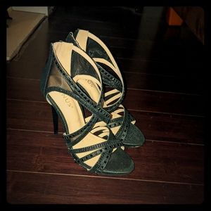 Black strappy stilettos